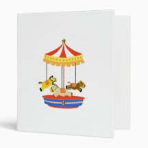 Tiny Carousel 3 Ring Binder