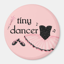 Tiny Dancer Round Fridge Magnet
