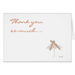 "TINY DOTS UMBRELLA"  Wedding shower thank you Cards