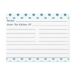 Tiny Flowers Blank Recipe Cards postcards