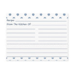 Tiny Flowers Blank Recipe Cards postcards
