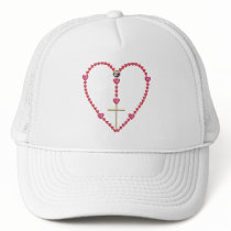 Tiny hearts Rosary Mesh Hat