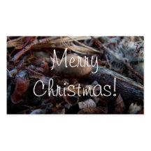 Tiny Mushroom; Merry Christmas Business Card Templates