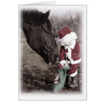 Tiny Santa Greeting Card