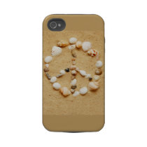 Tiny Seashell Peace Sign Iphone 4 Tough Cases