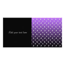 Tiny Stars and Moons on Purple Photo Cards