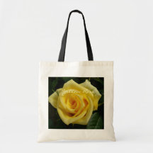 Tiny Yellow Rose Canvas Bags