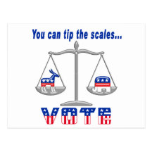 Tip the Scales Vote Post Cards