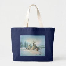TIPI CAMP SQUAW by SHARON SHARPE Tote Bags