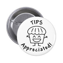 Tips-Appreciated (The Happy Muffin) Buttons