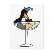 Tipsy Penguin Postcard