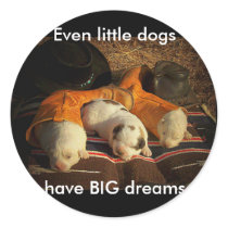 Tired Cowboy Puppies Stickers