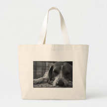 Tired Doggy Canvas Bags