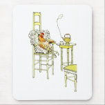 Tired Hen Having a Cuppa mousepads