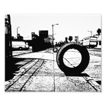 Tires On The Street Photograph