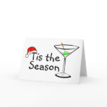 Tis The Season Christmas Martini Greeting Cards