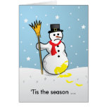 'Tis the season ... Sad Snowman Greeting Cards