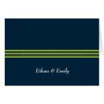 Tisbury - Navy and Green - Blank Note Card