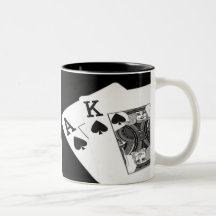 Tisonnier de cartes de jeu je suis tout dedans ! tasse