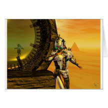 TITAN IN THE DESERT OF HYPERION CARD