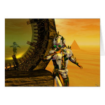 TITAN IN THE DESERT OF HYPERION GREETING CARDS