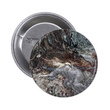 Titania Lying Asleep Pinback Buttons