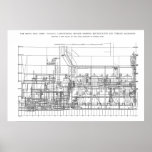 Titanic Engine Profile Plan Poster