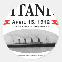 Titanic Ghost Ship Round Sticker