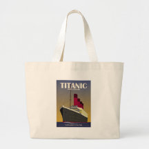 Titanic Ocean Liner Art Deco Print Bags