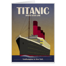 Titanic Ocean Liner Art Deco Print Cards