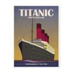 Titanic Ocean Liner Art Deco Print Postcard