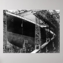 Titanic on the Ways Poster