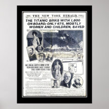 Titanic Series News of Sinking of Titanic Print