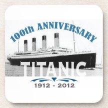 Titanic Sinking 100 Year Anniversary Drink Coasters