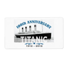Titanic Sinking 100 Year Anniversary Shipping Labels