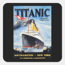 Titanic White Star Line Poster Stickers