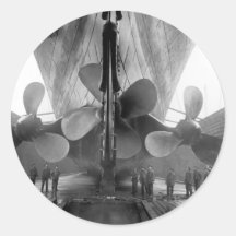 Titanic's propellers round stickers