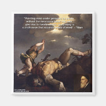 Titian Quote & David/Goliath Painting Gifts Fridge Magnet