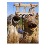 titicaca boat faces post cards