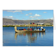 titicaca boat greeting card
