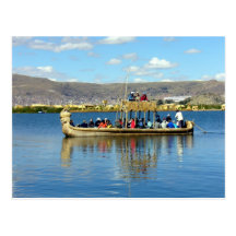 titicaca boat postcard