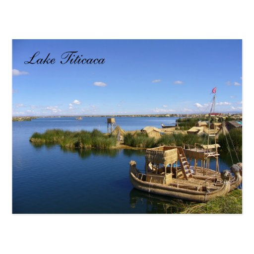 titicaca boats postcards