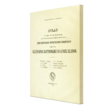 Title Page Atlas California earthquake Stretched Canvas Print