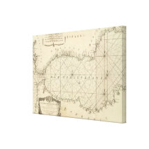 Title Page of the Mediterranean Sea Map Gallery Wrapped Canvas