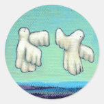 Titled:  Ancestors (When the Moon is Barely There) Round Stickers