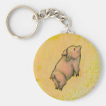 Titled:  (In Motion) Action - flying pot belly pig Key Chains