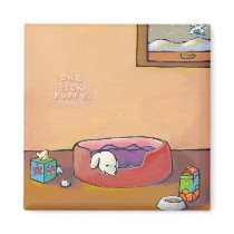 Titled: Sick Puppy - adorable art cold flu health Refrigerator Magnet