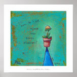 Titled: Situation - Flower pot got stuck fun ART Print
