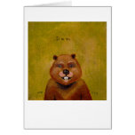 Titled: Slightly Deranged Beaver PERSONALIZED Greeting Card
