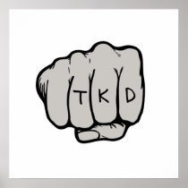 TKD Fist Poster Print